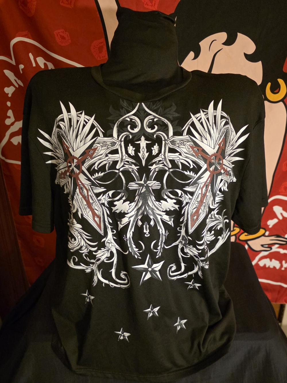 Y2K Cross Print Short Sleeve T-Shirt